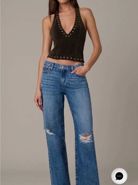 Joe’s Jeans x We Wore What Suede Halter